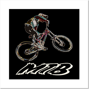 mtb downhill Posters and Art